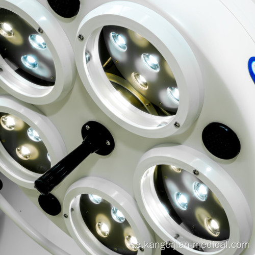 Medicinsk utrustning Stativ Lampa Fem glödlampor på huvud LED -skugglösa kirurgiska ljus